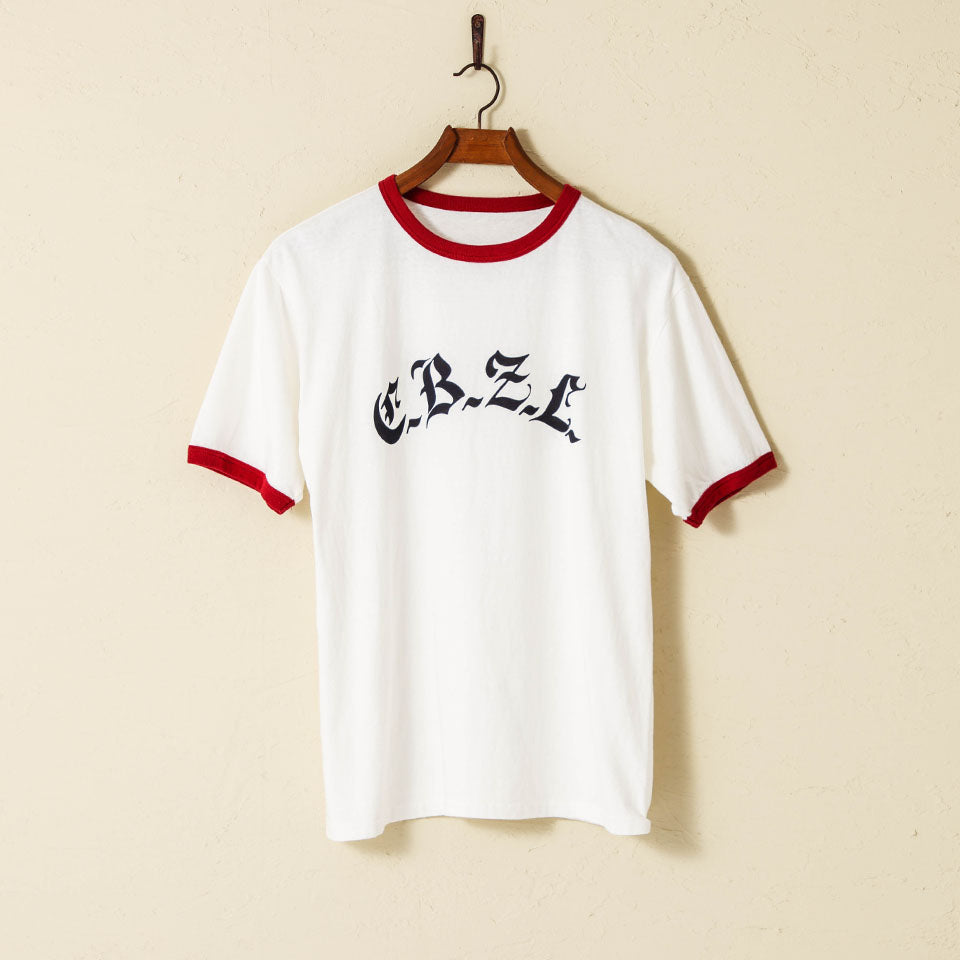 <Pre-order item>lot.34006-01 Ringer Tee "CBZL"<off white></off>