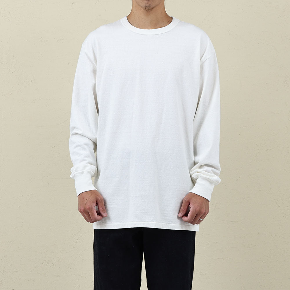 lot.55001 FALLEN COTTON MID WEIGHT L/S TEE (KHAKI)