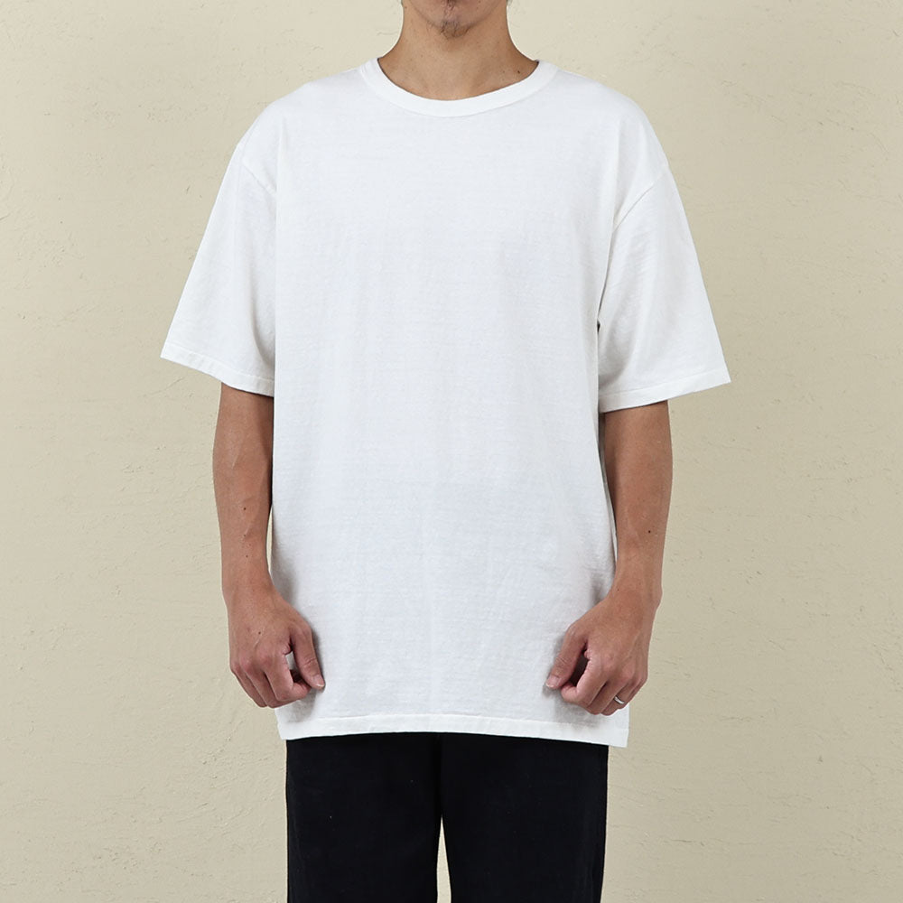 lot.35001 FALLEN COTTON MID WEIGHT S/S TEE (FADE ORANGE)