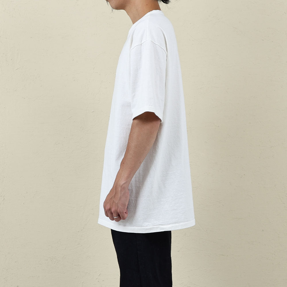 lot.35001 FALLEN COTTON MID WEIGHT S/S TEE (GREY)