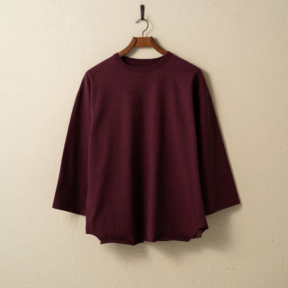 lot.58105 HEAVY WEIGHTBASEBALL Tee<BORDEAUX>