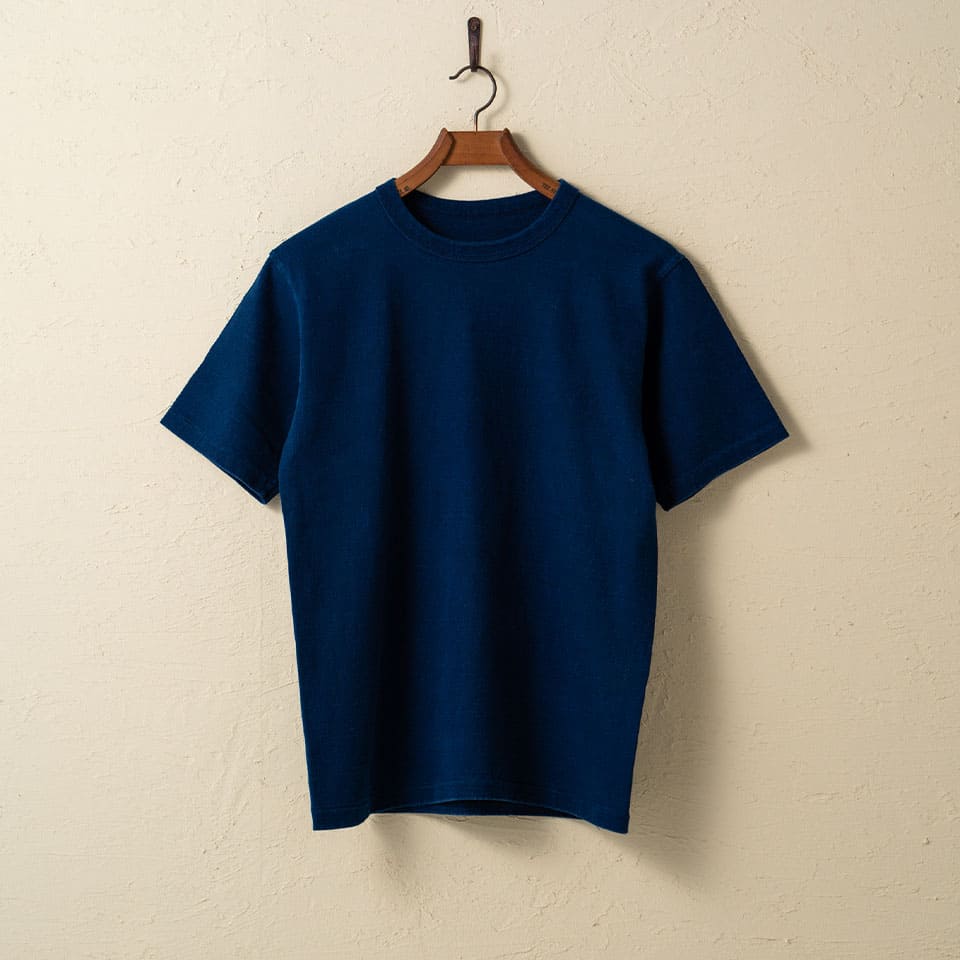 <Pre-order item>lot.37001IND HEAVY WEIGHT SHORT SLEEVE Tee INDIGO DYE <indigo></indigo>
