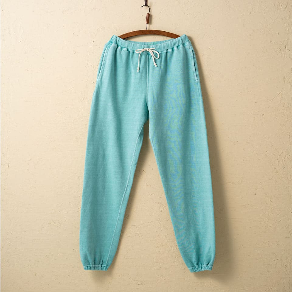 lot.78105PD SWEAT PANTS PIGMENT DYE<TURQUOISE>
