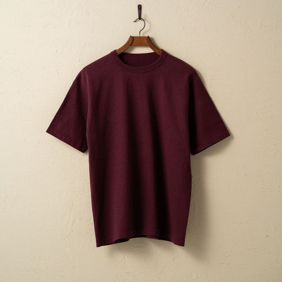 lot.37001 HEAVY WEIGHT SHORT SLEEVE Tee<BORDEAUX>