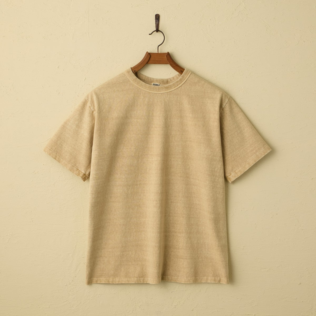 lot.35001PD FALLEN COTTON MID WEIGHT S/S TEE PIGMENTDYE(PD.DARK BEIGE)