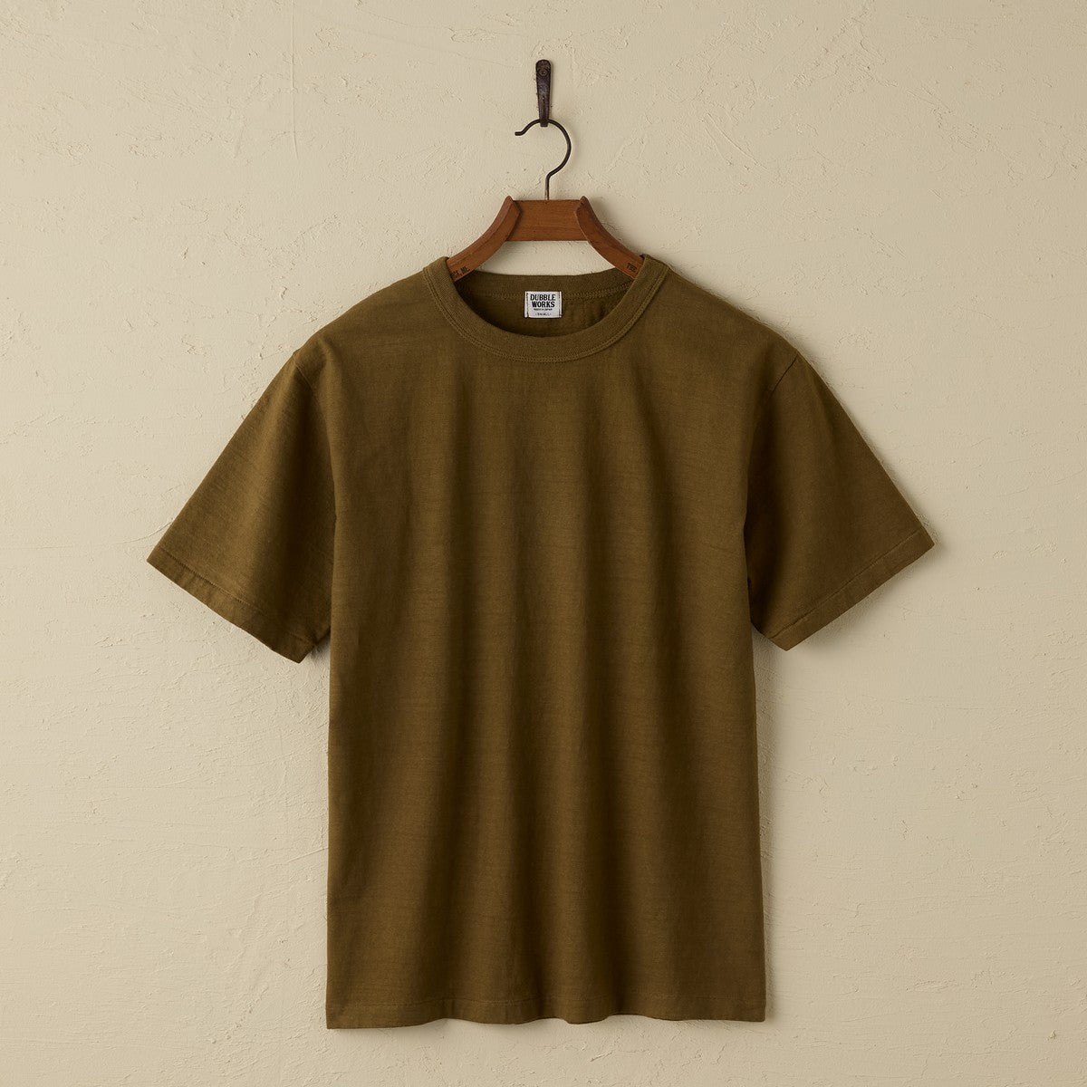 lot.35001 FALLEN COTTON MID WEIGHT S/S TEE (KHAKI)