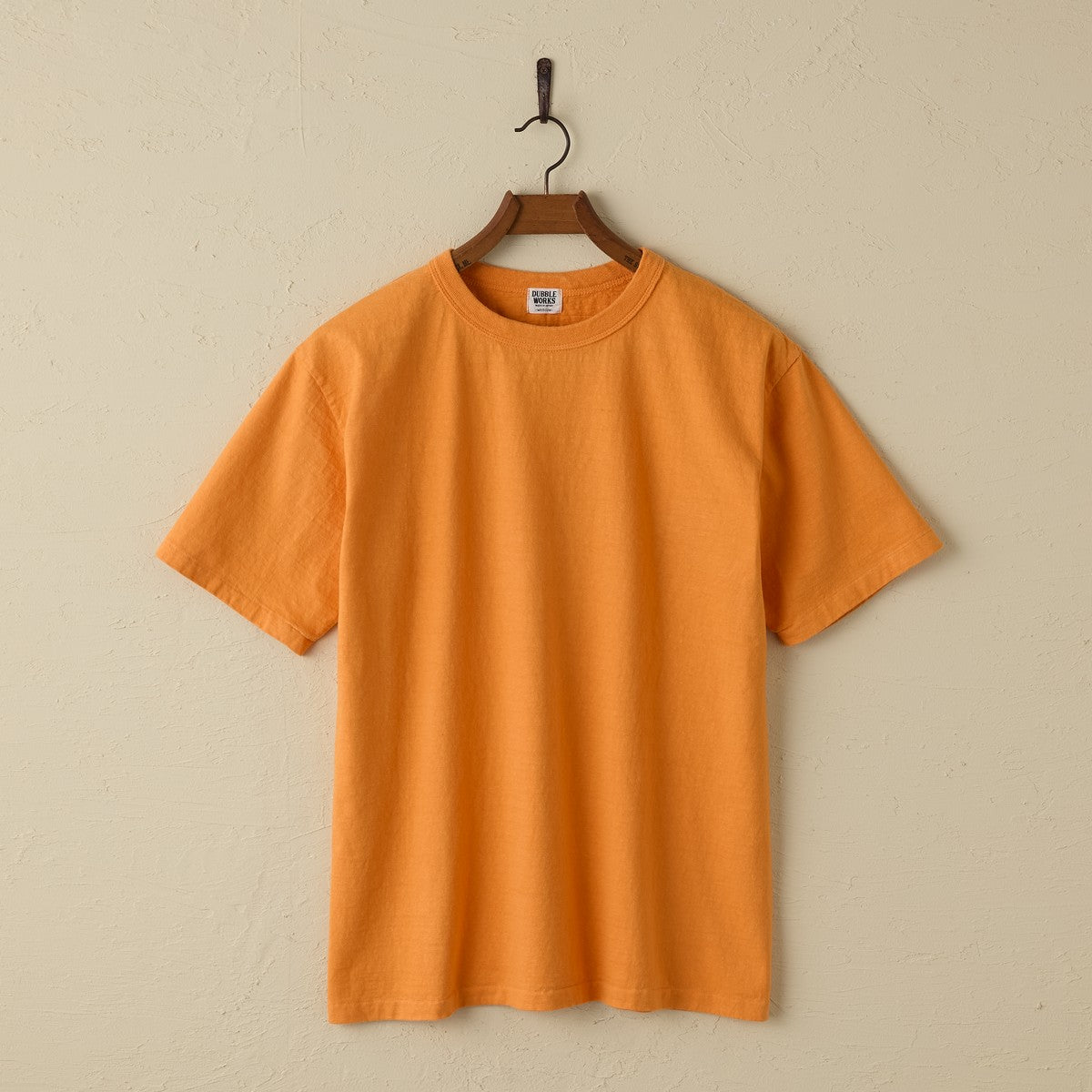 lot.35001 FALLEN COTTON MID WEIGHT S/S TEE (FADE ORANGE)