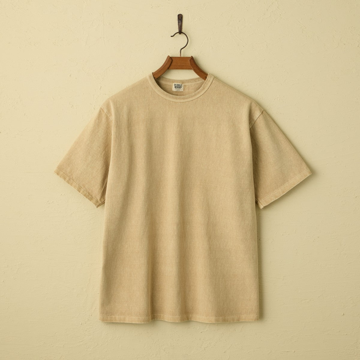 lot.37001PD HEAVY WEIGHT SHORT SLEEVE Tee PIGMENT DYE (PD.DARK BEIGE)