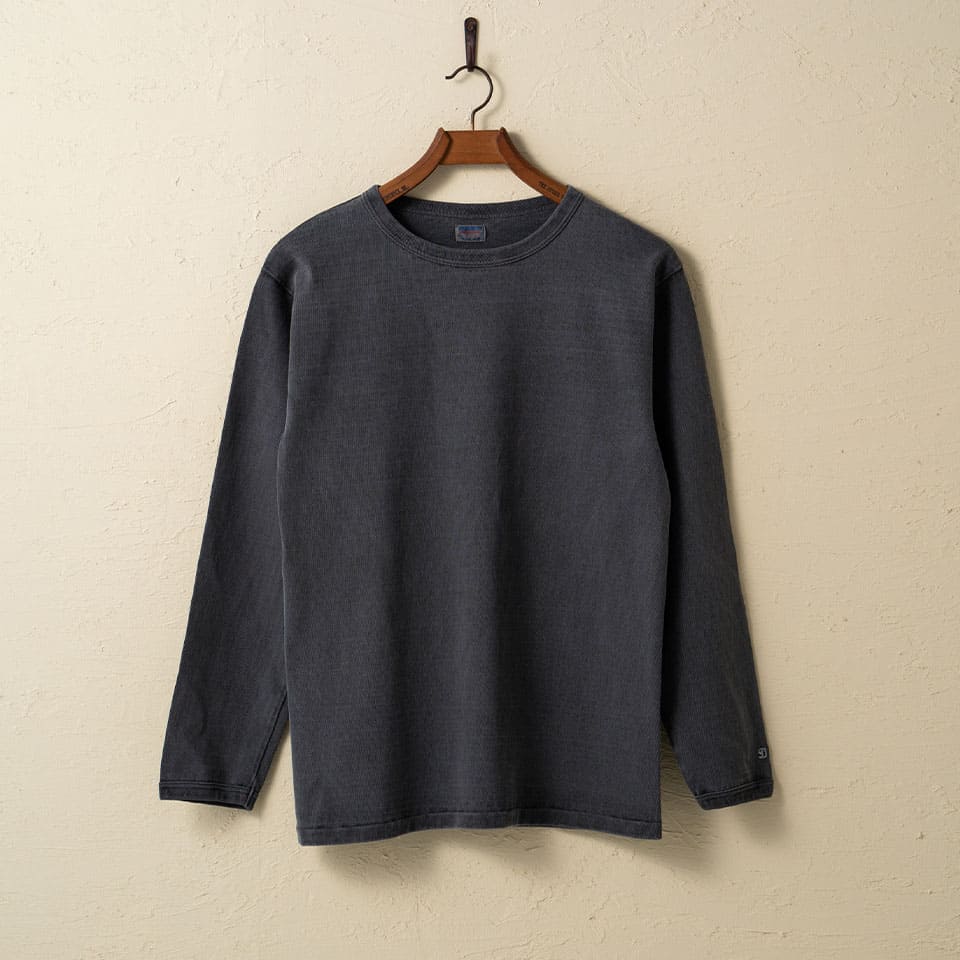 lot.58001PD HEAVY WEIGHT LONG SLEEVE Tee PIGMENT DYE (PD.SUMIKURO)