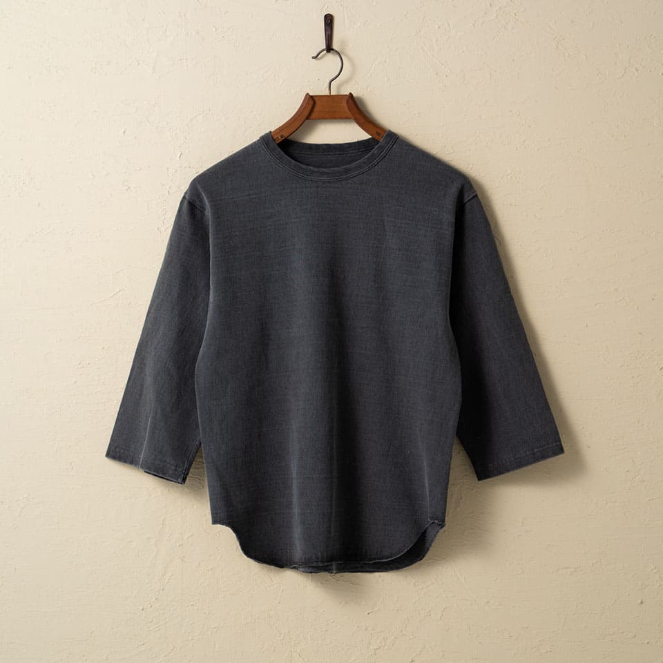 lot.58105PD HEAVY WEIGHT BASEBALL TEE PIGMENT DYE<sumikuro></sumikuro>