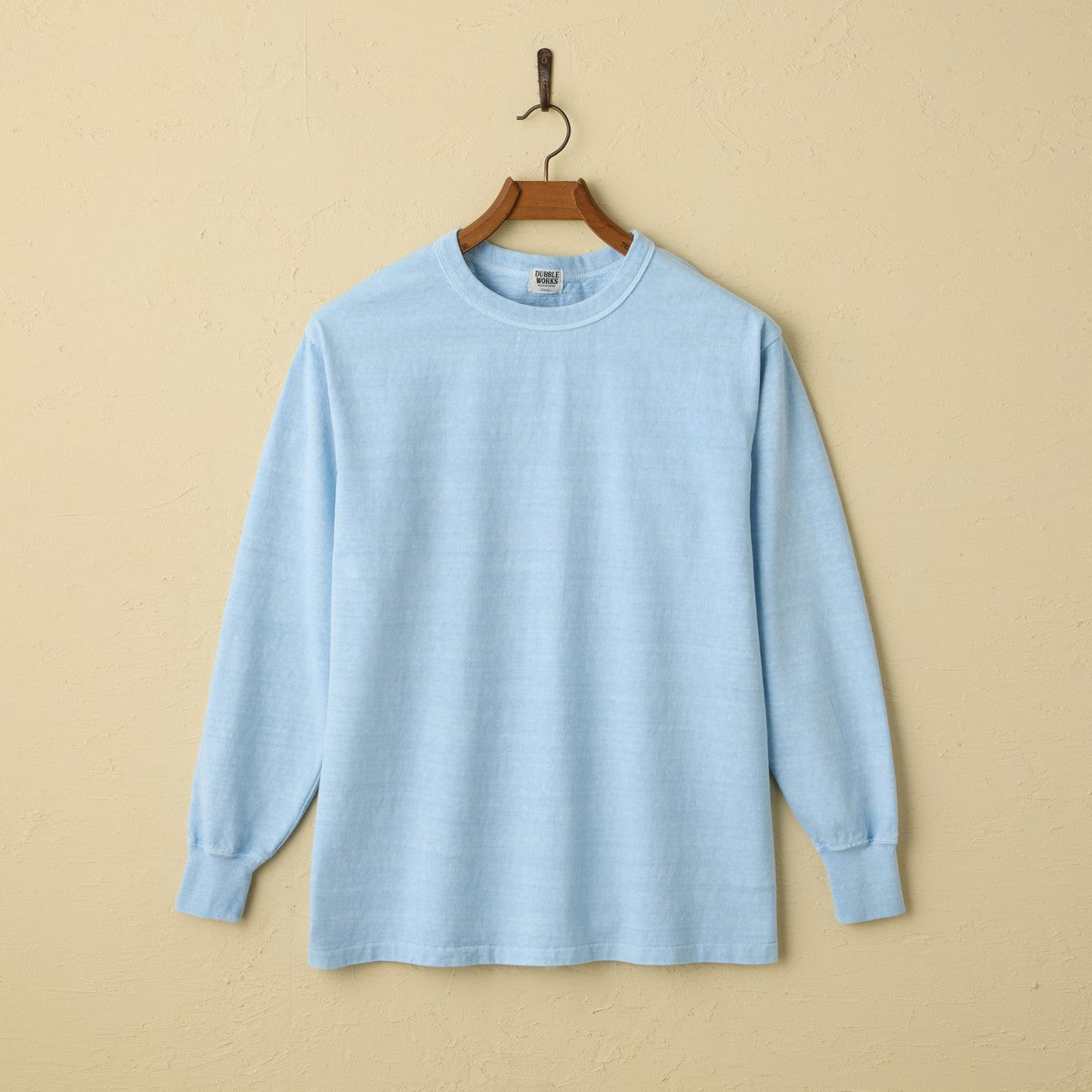 lot.55001PD FALLEN COTTON MID WEIGHT L/S TEE PIGMENT DYE (PD.SAX)