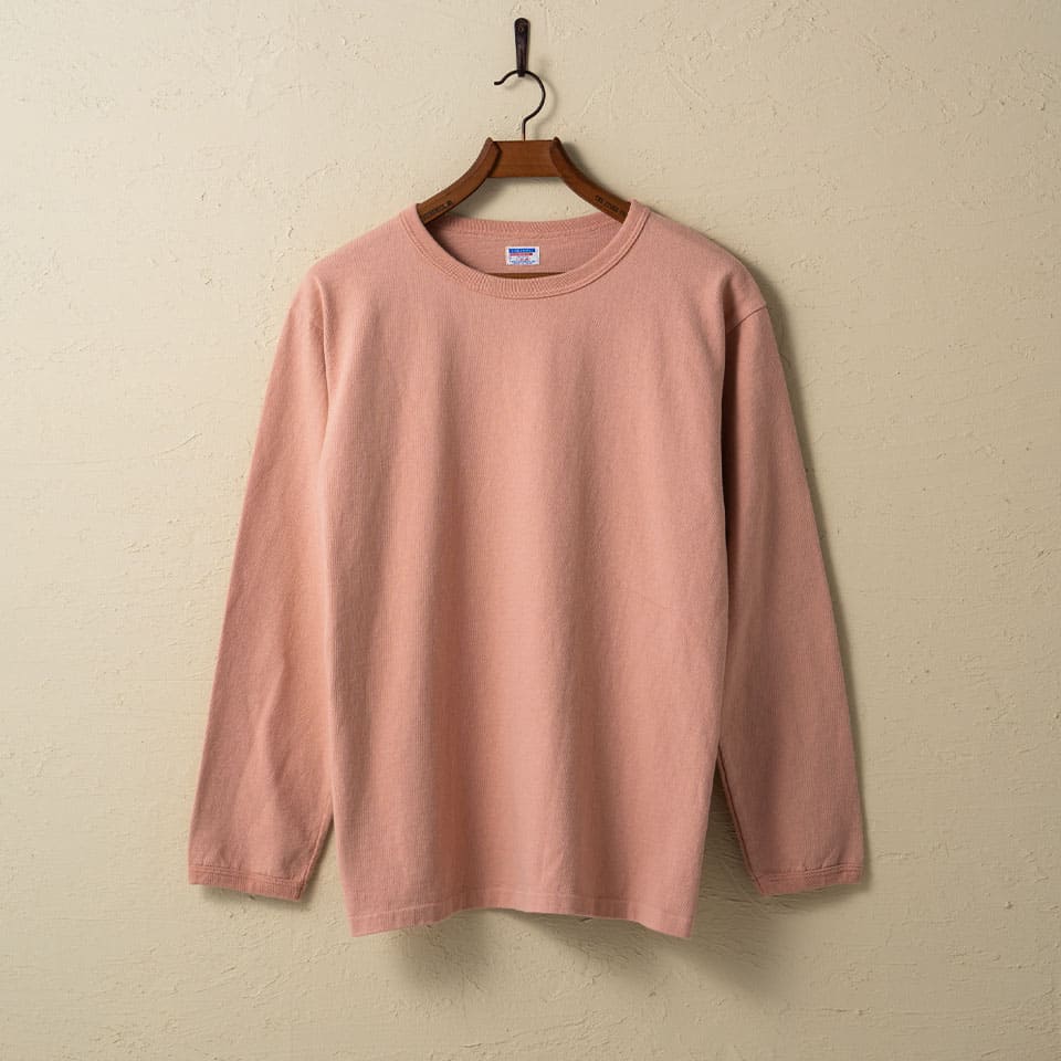 lot.58001 "STAND WHEEL"  H/W LONG SLEEVE Tee<SALMON PINK>