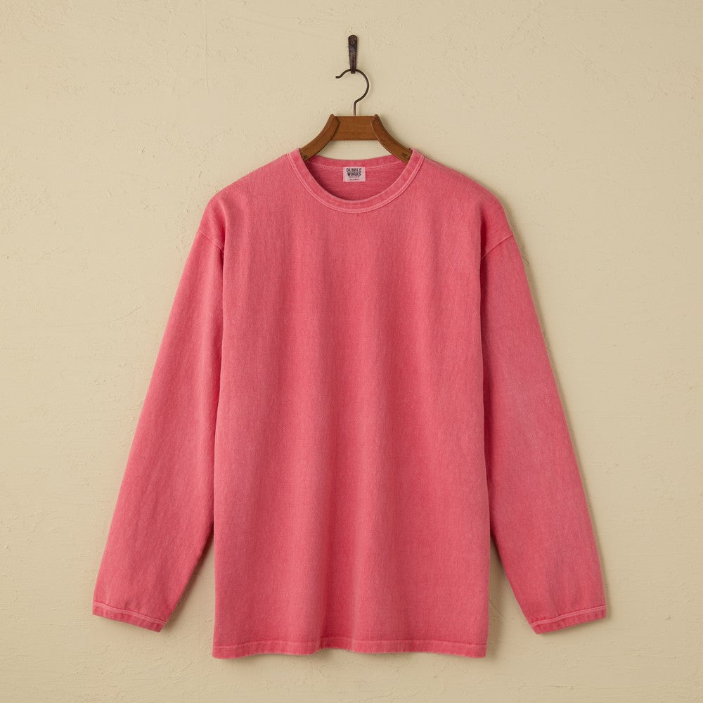 <tc>lot.58001PD HEAVY WEIGHT LONG SLEEVE Tee PIGMENT DYE (PD.PINK)<sumikuro></sumikuro></tc>
