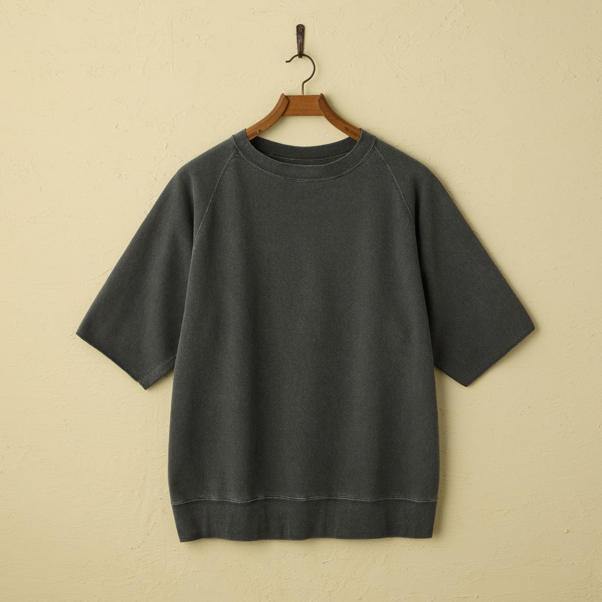 lot.74001PD CUT OFF SLEEVE SWEAT SHIRT PIGMENT DYE<sumikuro></sumikuro>