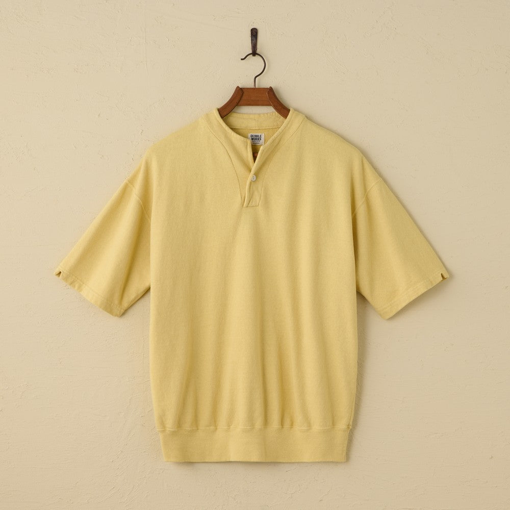 <tc>lot.74005 LIGHT TERRY HENLEY SWEATSHIRT (LIGHT YELLOW)<sumikuro></sumikuro></tc>