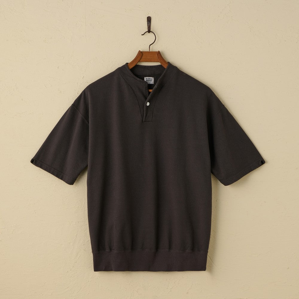 lot.74005 LIGHT TERRY HENLEY SWEATSHIRT (SUMIKURO)