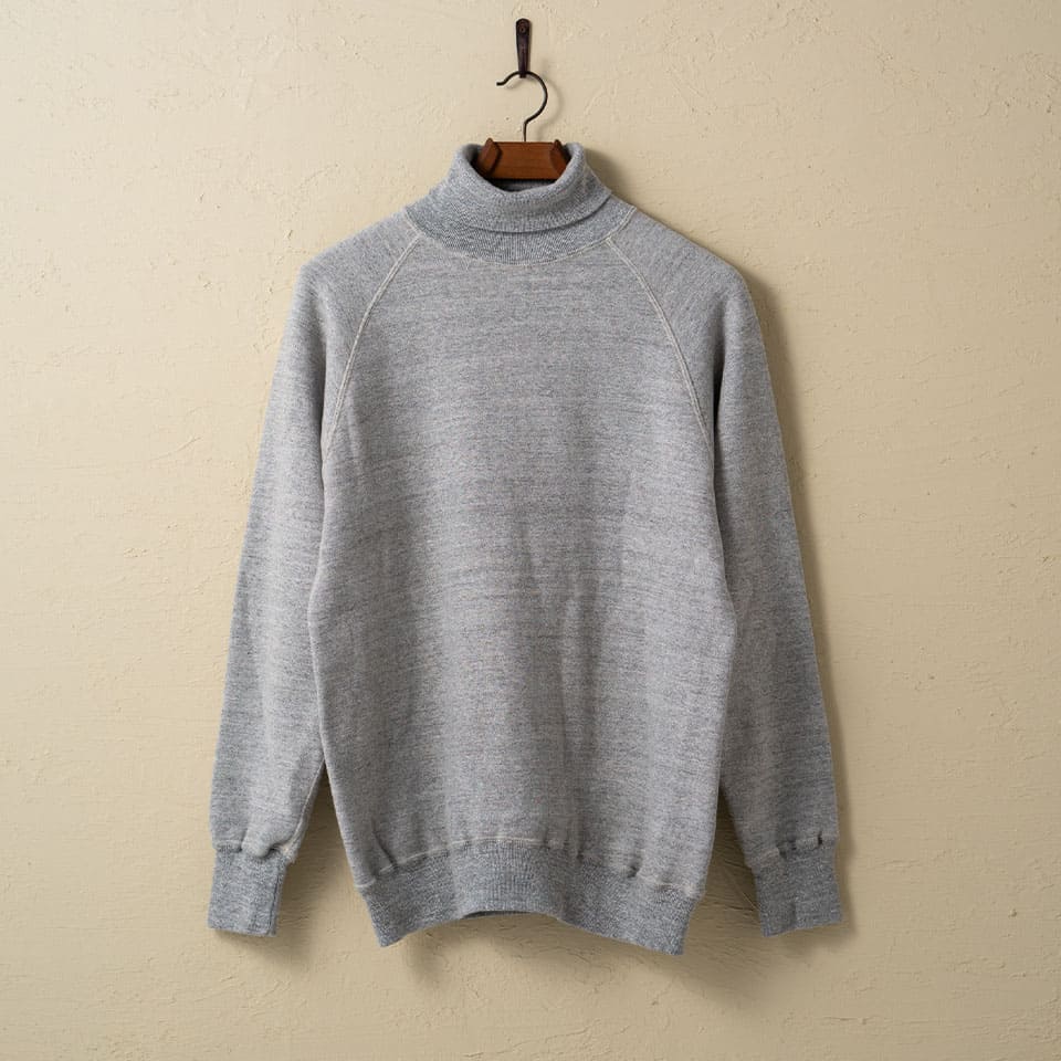 lot.86013 "LOOP WHEEL”TURTLENECK SWEAT SHIRTS<HEATHER GREY>