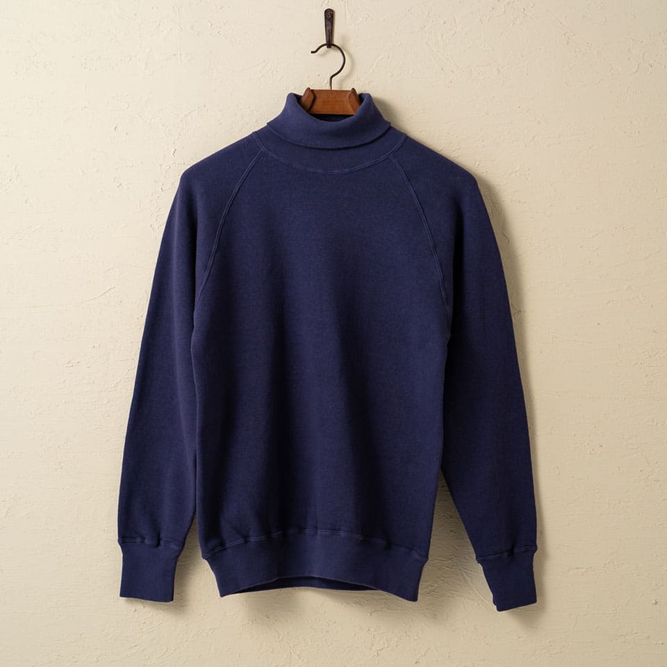 lot.86013 "LOOP WHEEL”TURTLENECK SWEAT SHIRTS<NAVY>