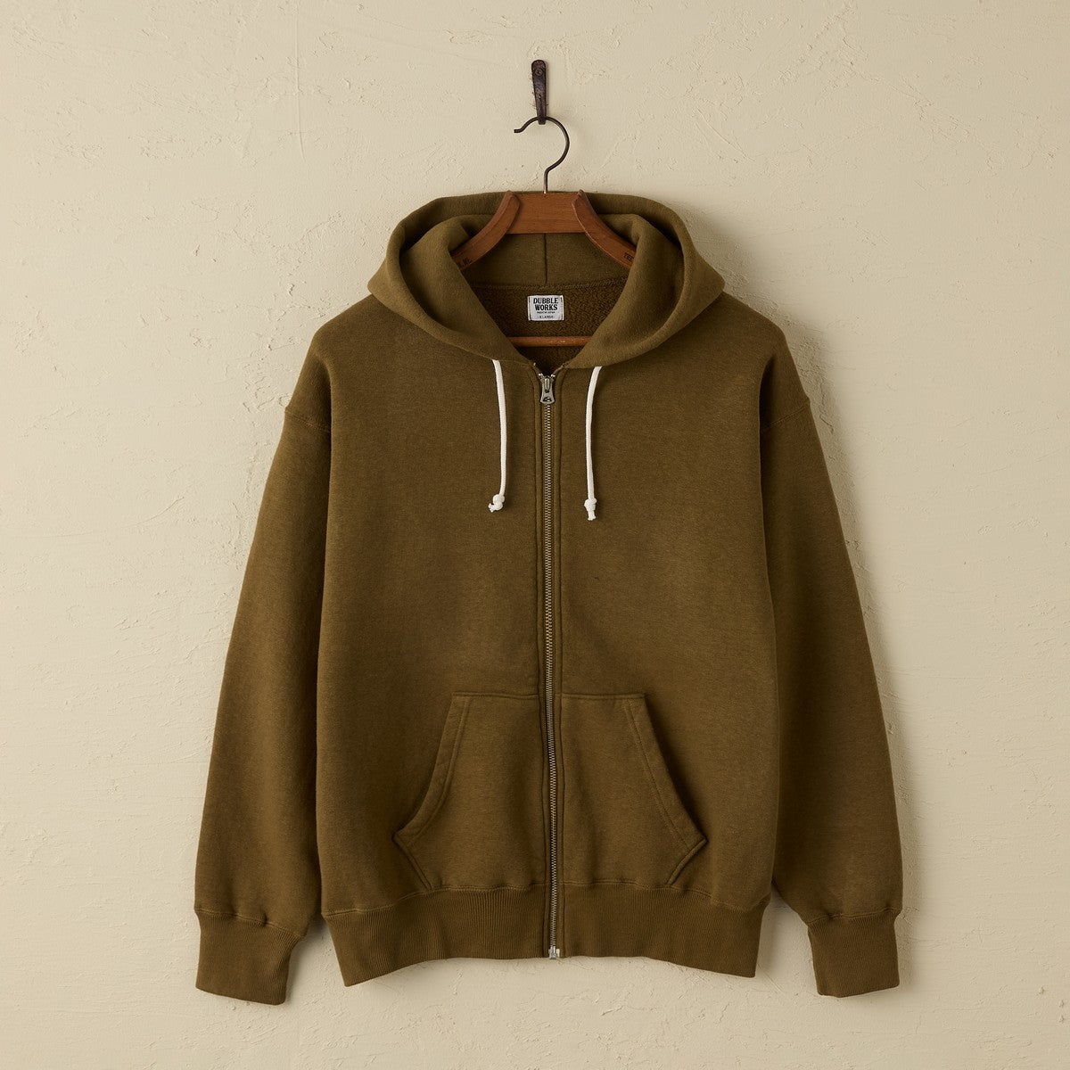 lot.88003 "LOOP WHEEL”ZIP-UP SWEAT HOODIE<KHAKI>