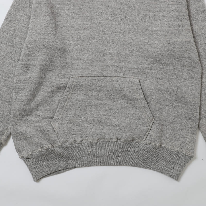 lot.86012 "LOOP WHEEL”HARF ZIPPED SWEAT HOODIE<HEATHER GREY>