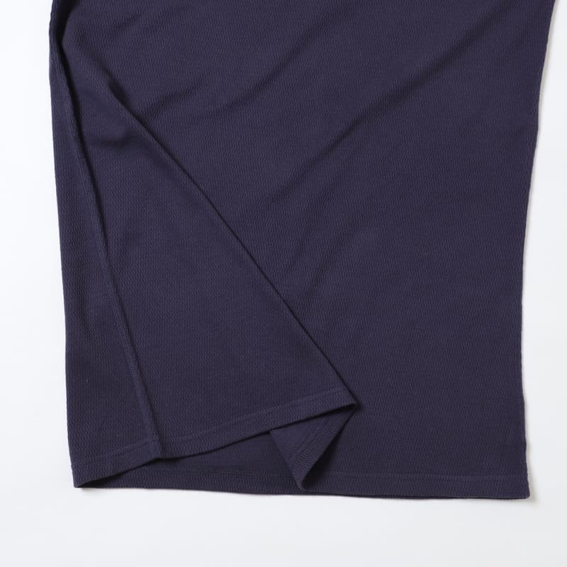 lot.54002 THERMAL CREW NECK TEE<NAVY>