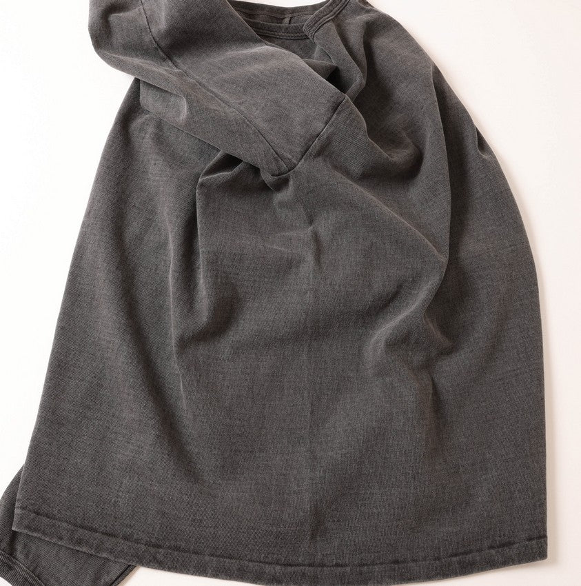 lot.58001PD HEAVY WEIGHT LONG SLEEVE Tee PIGMENT DYE (PD.SUMIKURO)