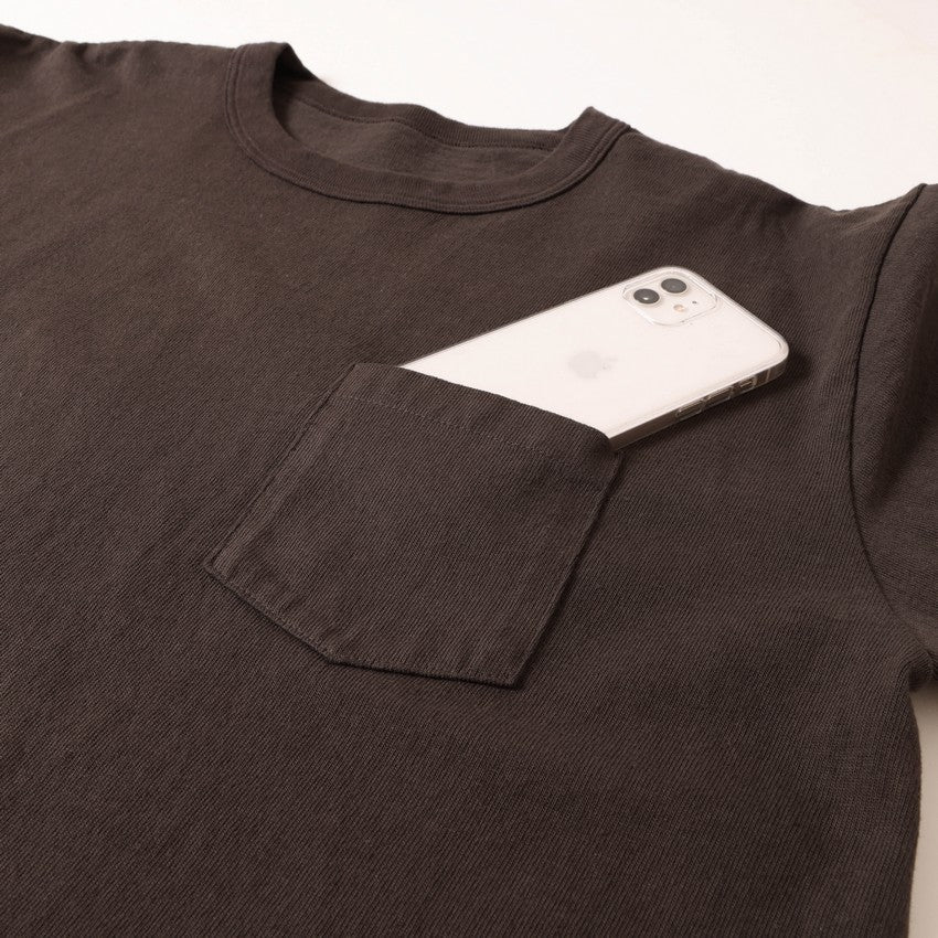 lot.37002 HEAVY WEIGHT SHORT SLEEVE Pocket Tee<BORDEAUX>