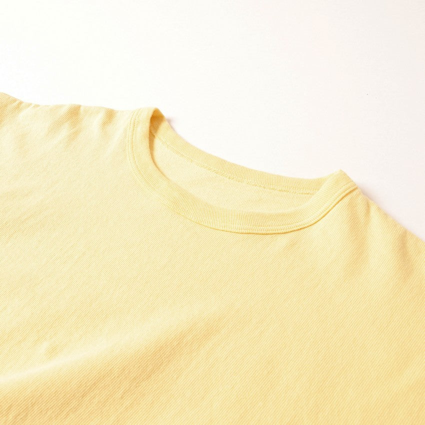 lot.58105 HEAVY WEIGHTBASEBALL Tee<PALE YELLOW>