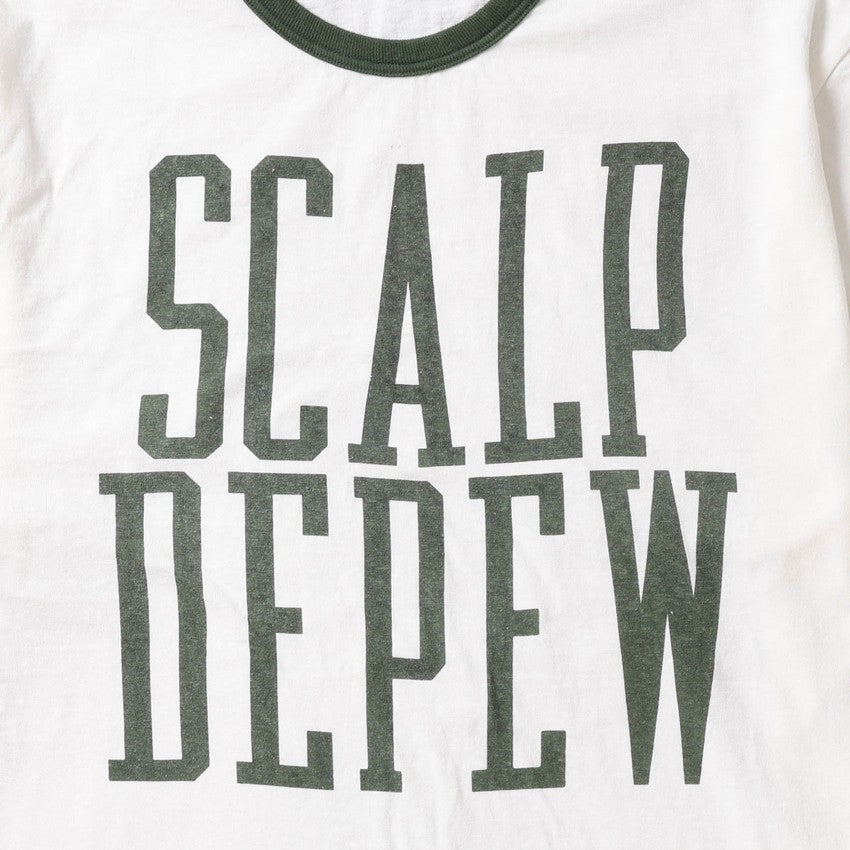 lot.34006-02 Ringer Tee "SCALP DEPEW"<OFF WHITE×GREEN>