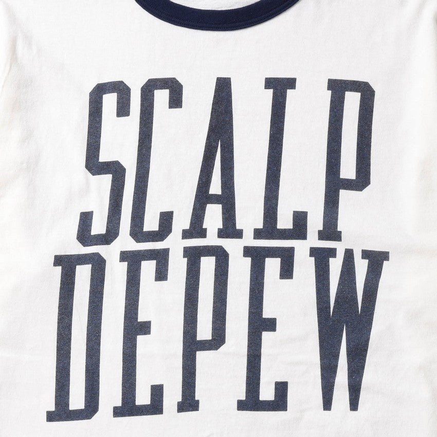 lot.34006-02 Ringer Tee "SCALP DEPEW"<OFF WHITE×NAVY>