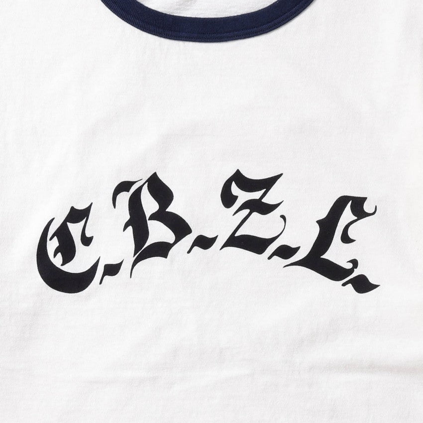 lot.34006-01 Ringer Tee "C.B.Z.L."<OFF WHITE×NAVY>