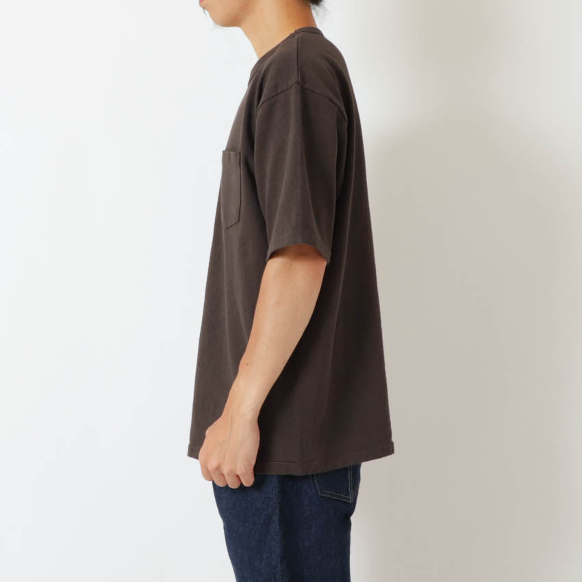 lot.37002 HEAVY WEIGHT SHORT SLEEVE Pocket Tee<PALE YELLOW>