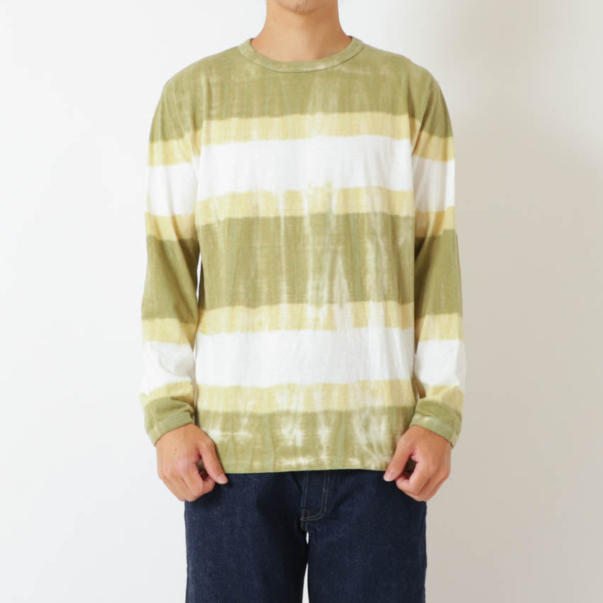 lot.53007TB LONG SLEEVE TIE DYE BORDER Tee<brick></brick>