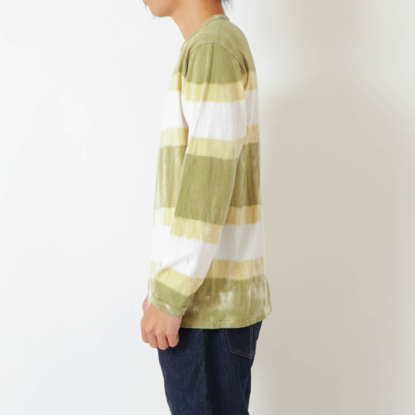 lot.53007TB LONG SLEEVE TIE DYE BORDER Tee<brick></brick>
