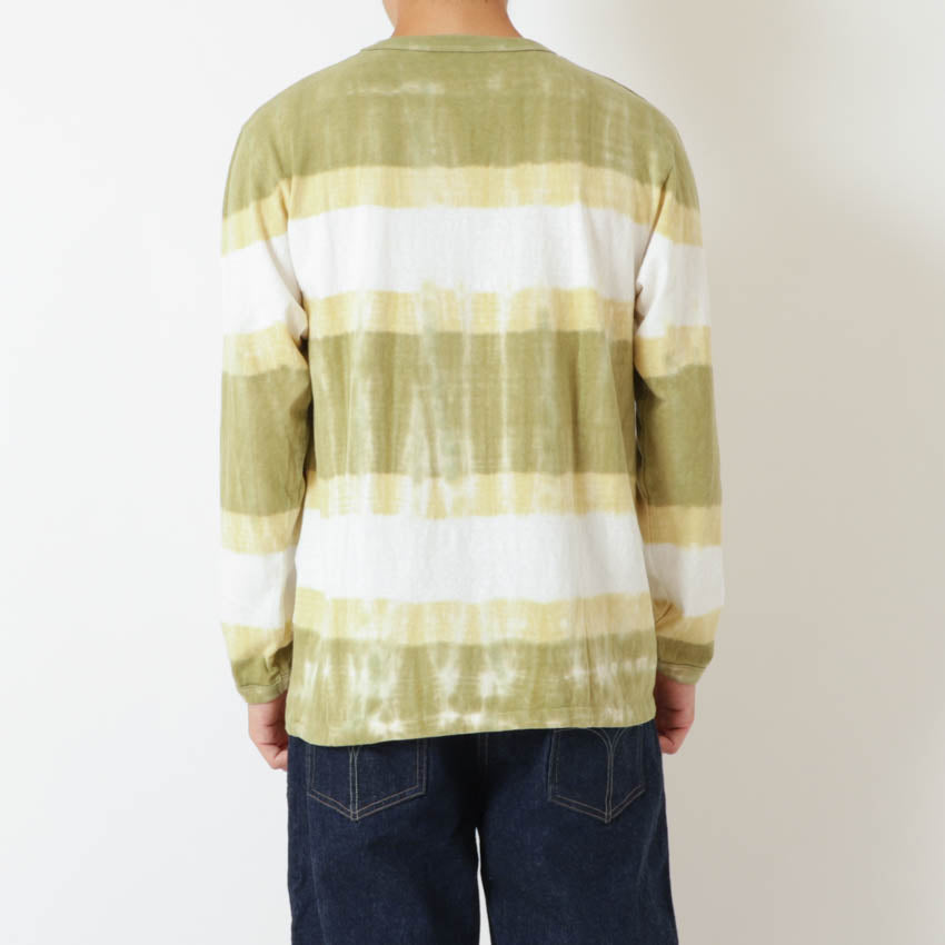 lot.53007TB LONG SLEEVE TIE DYE BORDER Tee<brick></brick>