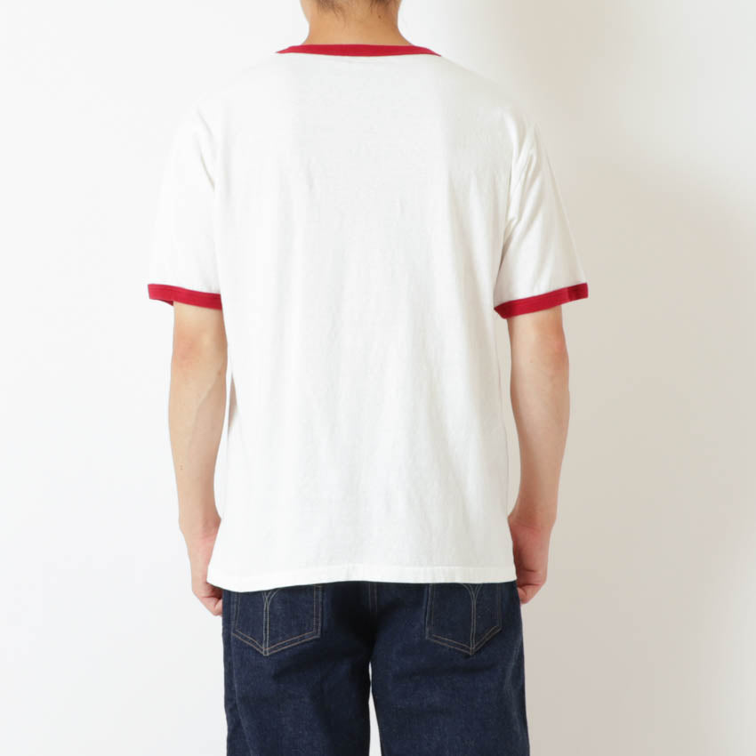 <予約商品> lot.34006-03 Ringer Tee "BATTLING BRAVO"<OFF WHITE×BLACK>