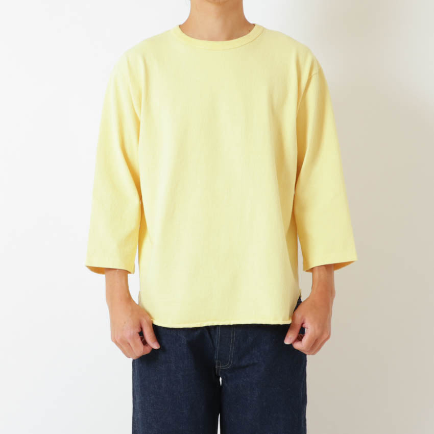 lot.58105 HEAVY WEIGHTBASEBALL Tee<PALE YELLOW>