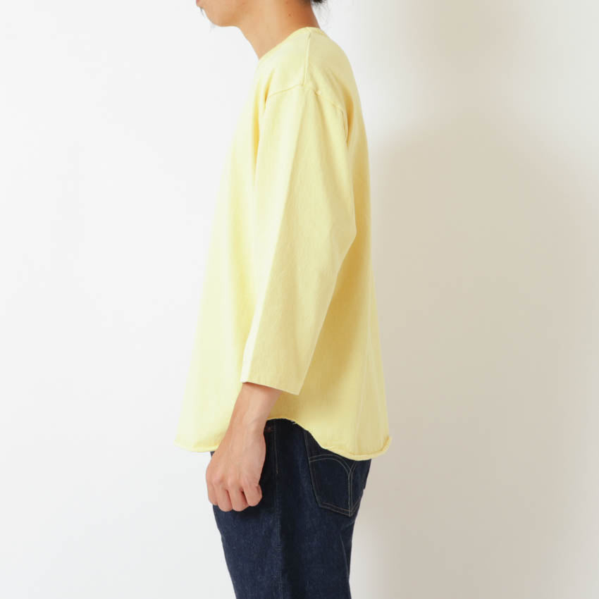 lot.58105 HEAVY WEIGHTBASEBALL Tee<PALE YELLOW>