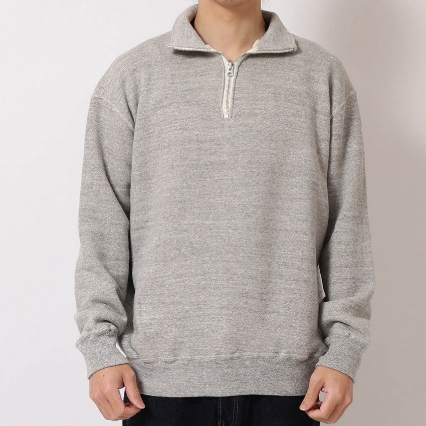 lot.86014 LOOP WHEEL” HIGHNECK HALF ZIP SWEATSHIRT<sumikuro></sumikuro>