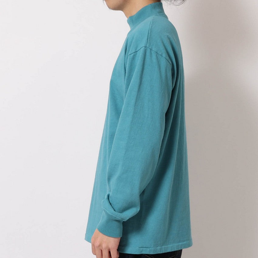 lot.58004 "STAND WHEEL”H/W MOCK NECK L/S TEE<SALMON PINK>