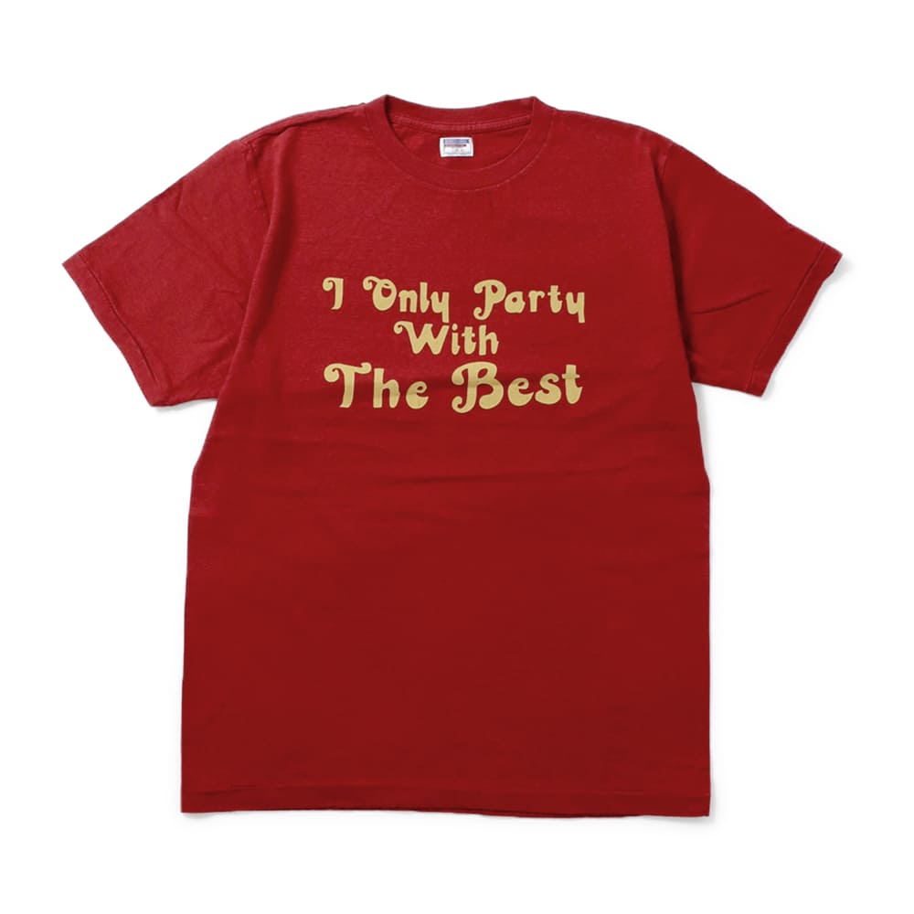 Printed Tee【I ONLY PARTY】_RED