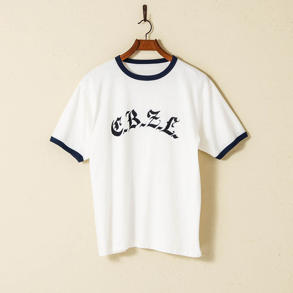 lot.34006-01 Ringer Tee "C.B.Z.L."<OFF WHITE×NAVY>