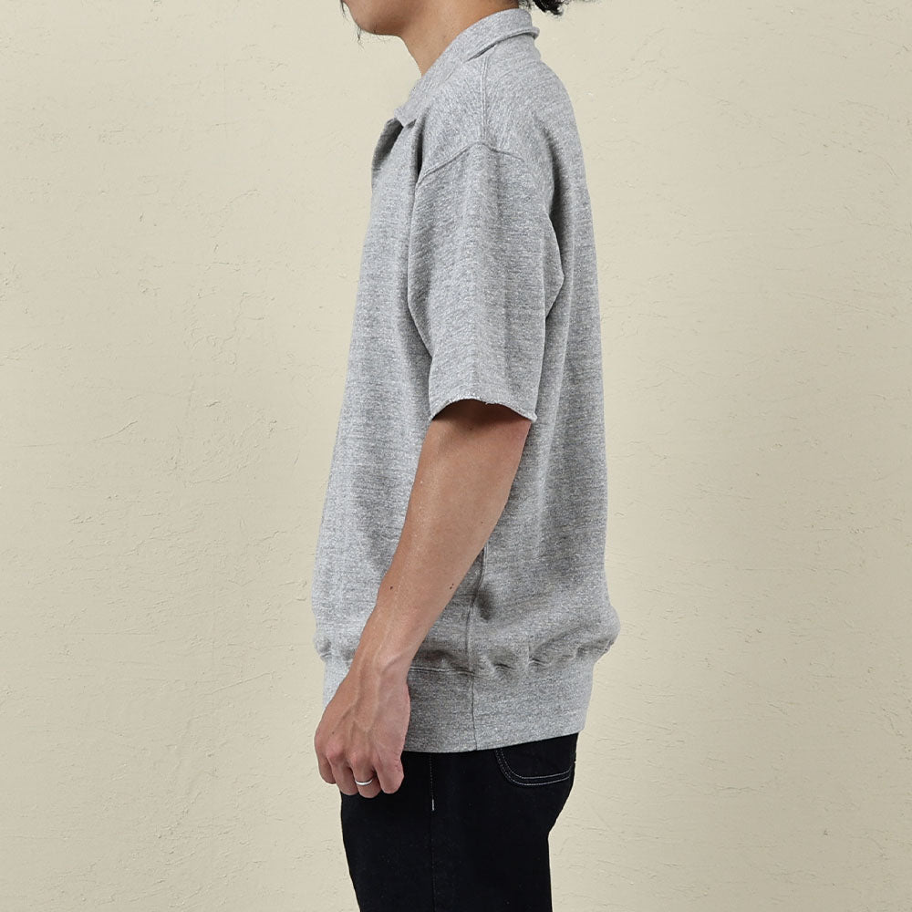 lot.74004 CUT OFF SLEEVE SWEAT POLO SHIRT (LAVENDER)