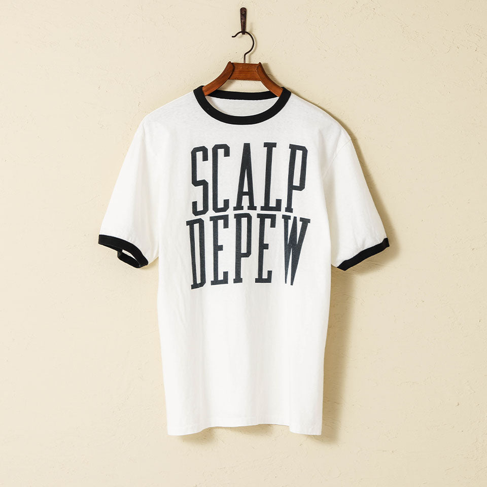 &lt;Pre-order item&gt;lot.34006-02 Ringer Tee "SCALP DEPEW"<off white></off>