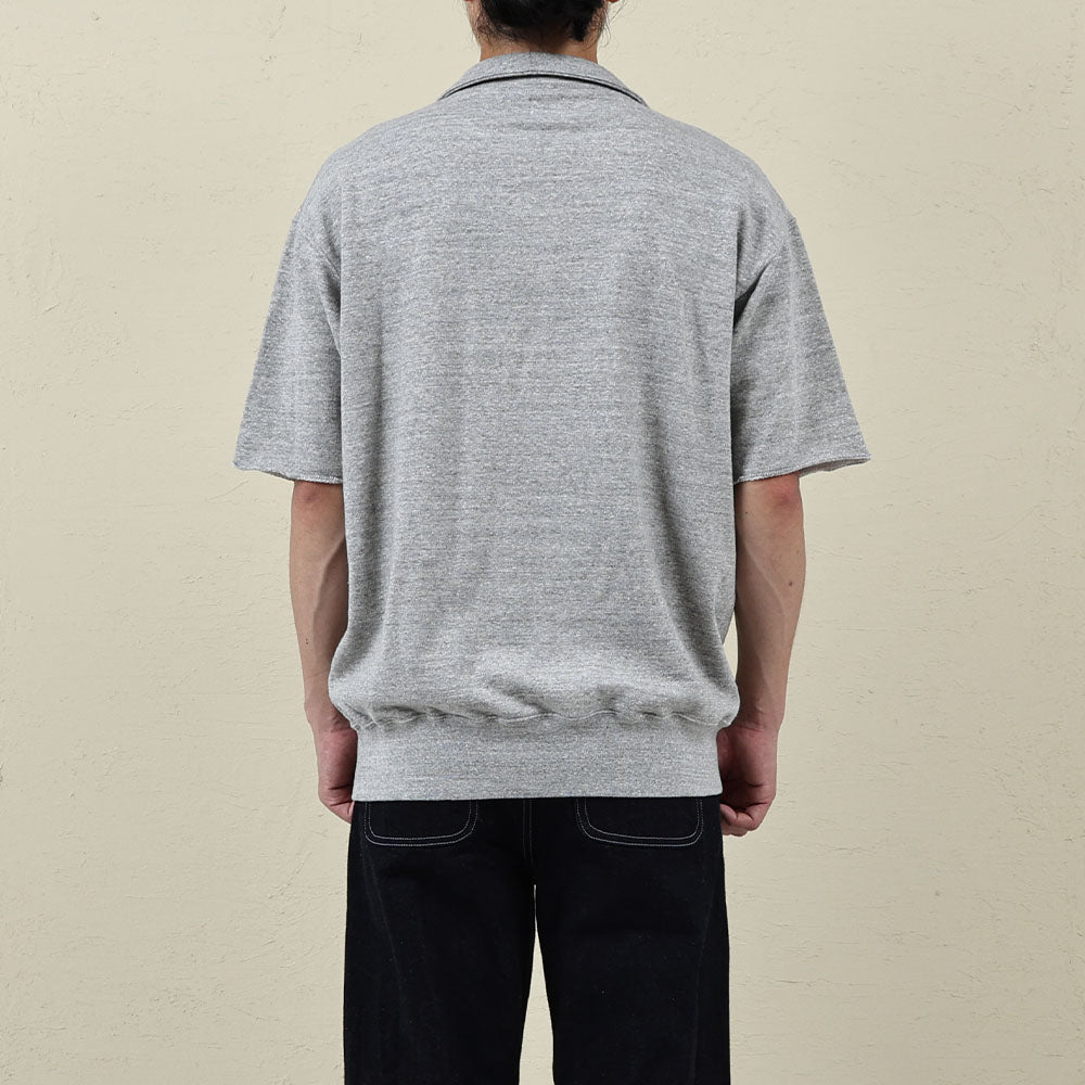 lot.74004 CUT OFF SLEEVE SWEAT POLO SHIRT (LAVENDER)