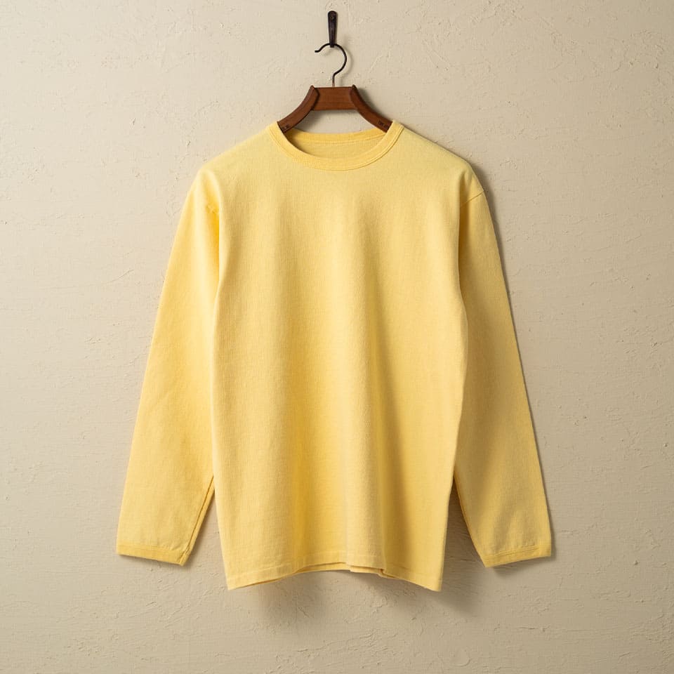 lot.58001 HEAVY WEIGHT LONG SLEEVE Tee<PALE YELLOW>