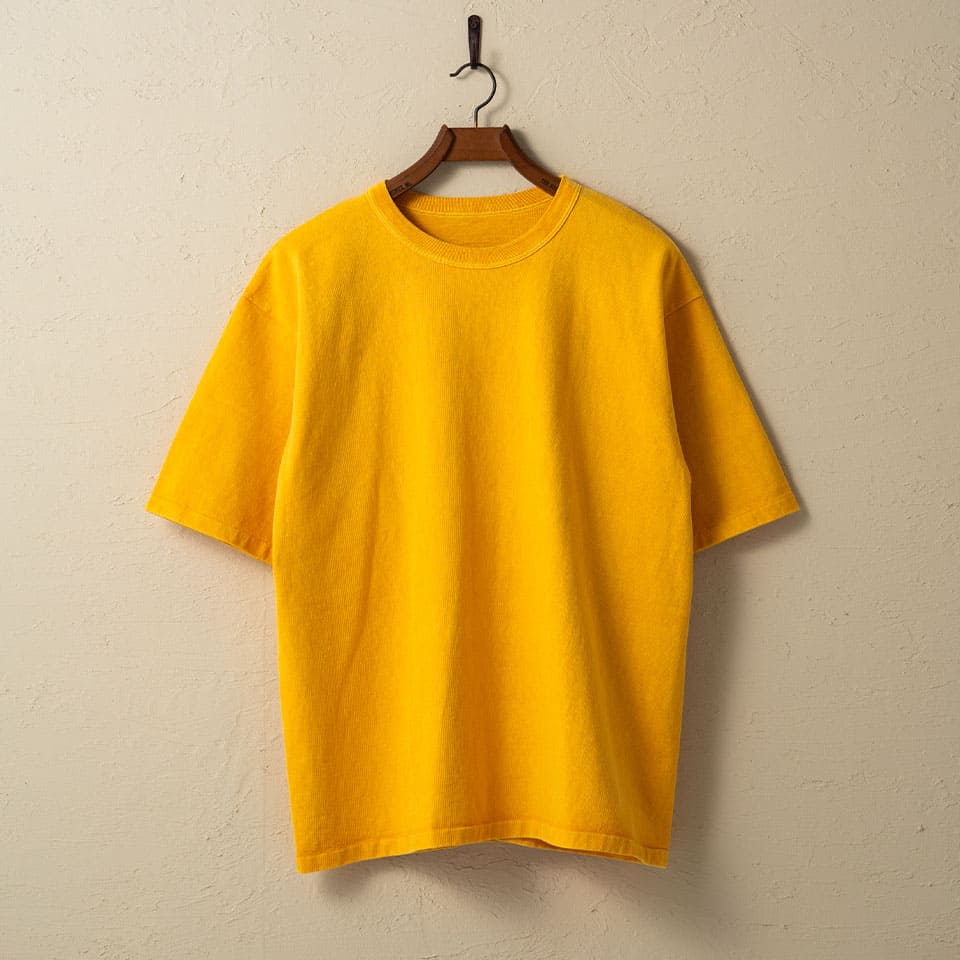 lot.37001PD HEAVY WEIGHT SHORT SLEEVE Tee PIGMENT DYE<GOLD>