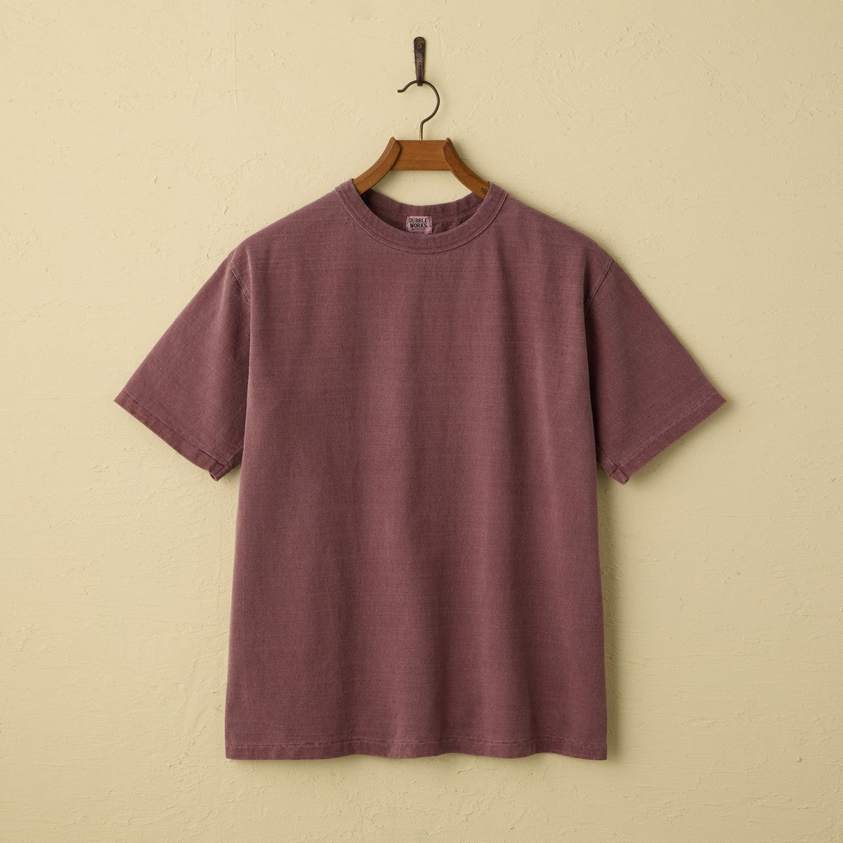 lot.35001PD FALLEN COTTON MID WEIGHT S/S TEE PIGMENTDYE(PD.BORDEAUX)