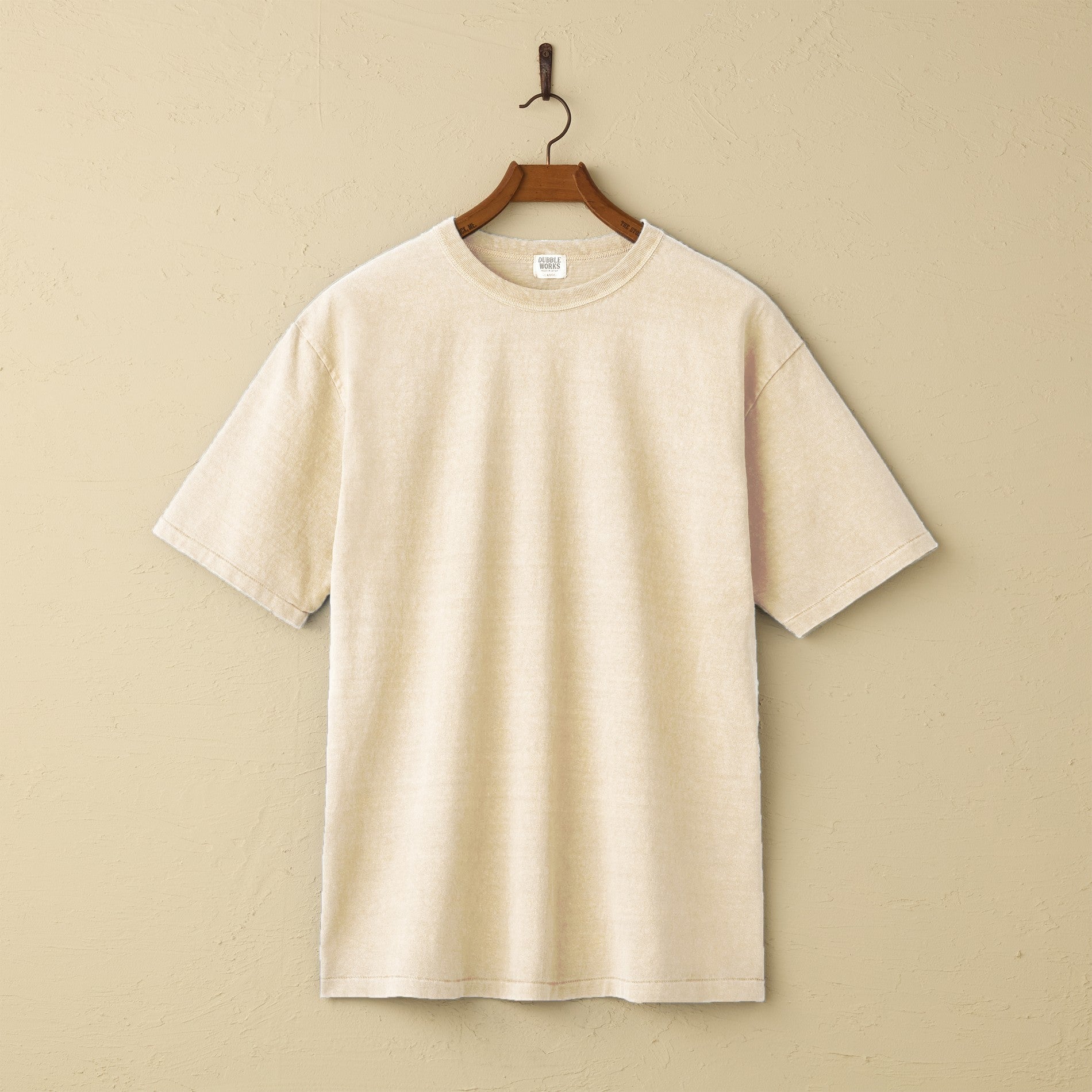 lot.35001PD FALLEN COTTON MID WEIGHT S/S TEE PIGMENTDYE(PD.CREAM)