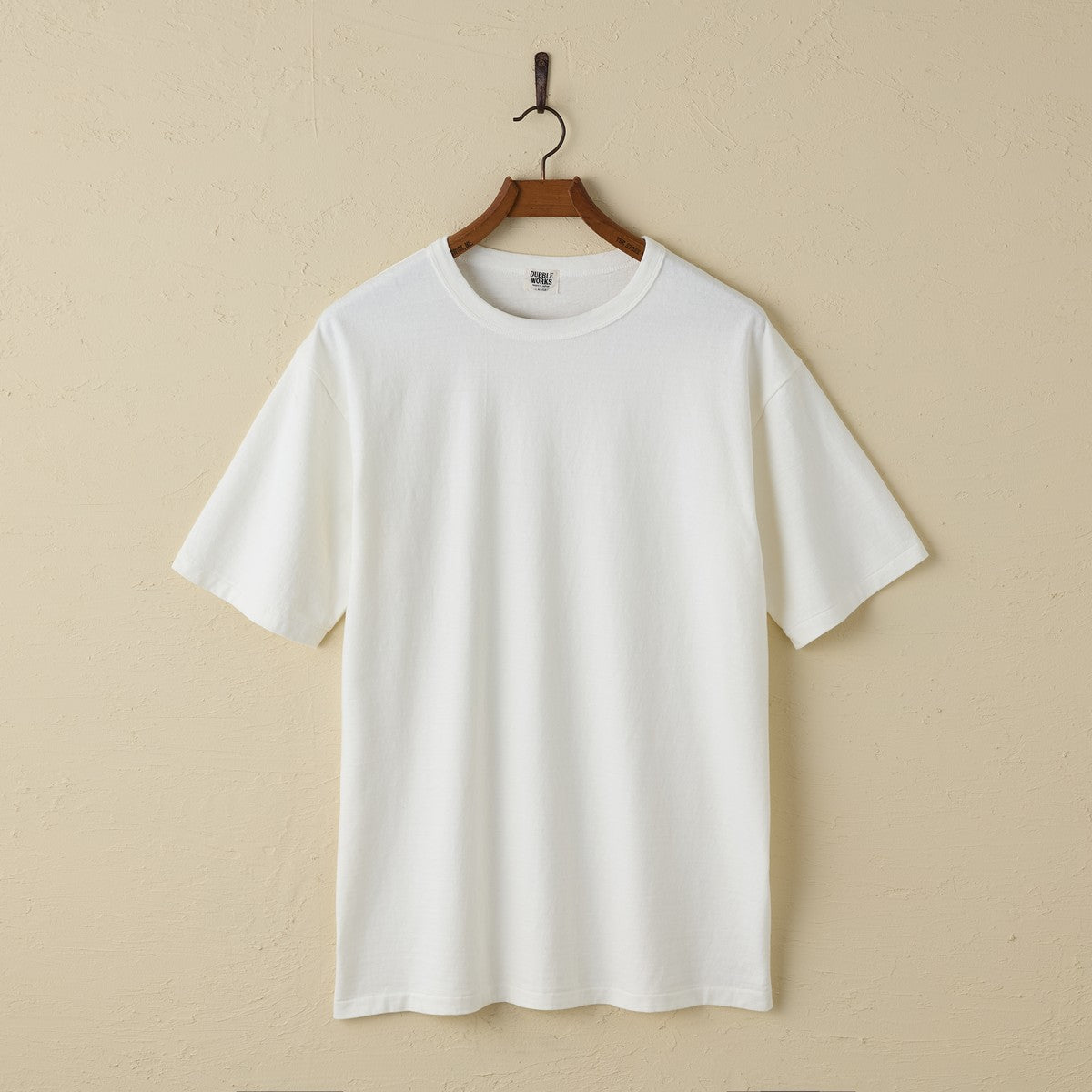 lot.35001 FALLEN COTTON MID WEIGHT S/S TEE (OFF WHITE)